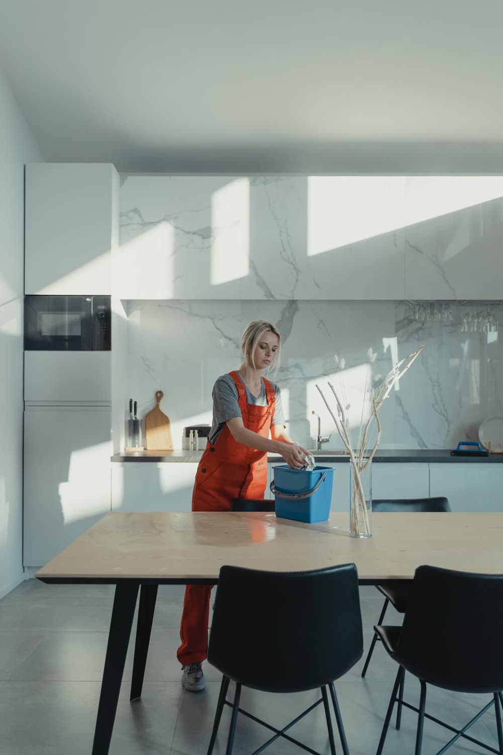 Cleaner at work